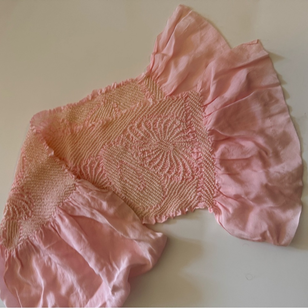 Pink Shibori scarf/obiage